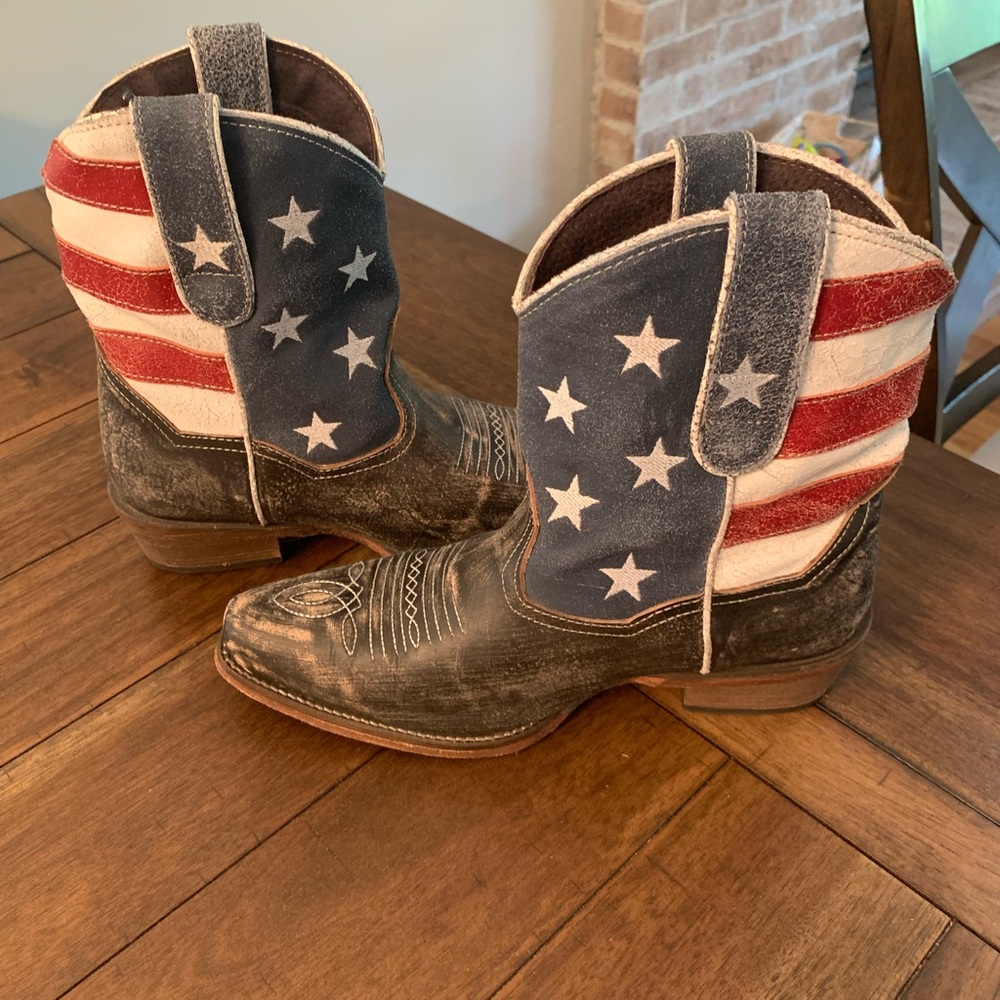 Womens Roper American Flag Ankle Boots - Picture 6 of 6